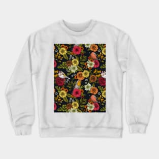 Garden birds and flowers 3 Crewneck Sweatshirt